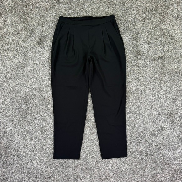 Ministry of Supply Pants - Ministry of Supply Kinetic Tapered Pants Womens 6 Black Pleated Stretch Trousers